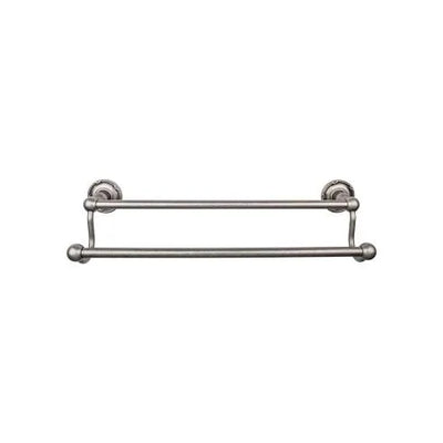 Top Knobs Edwardian Bath Towel Bar Double - Ribbon Backplate