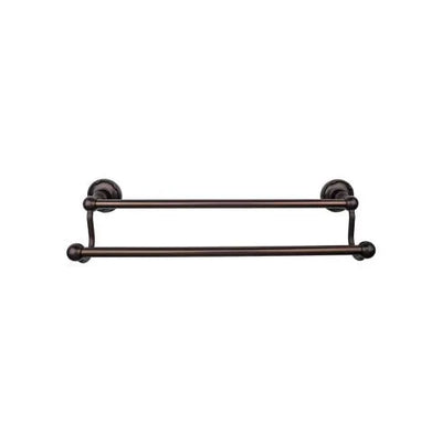 Top Knobs Edwardian Bath Towel Bar Double - Ribbon Backplate