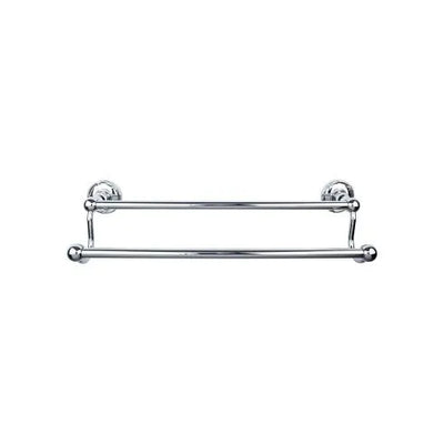 Top Knobs Edwardian Bath Towel Bar Double - Ribbon Backplate