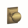 Schlage Andover Knob Hall & Closet Lock Addison Trim