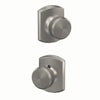 Schlage Bowery Knob Hall & Closet Lock Greenwich Trim