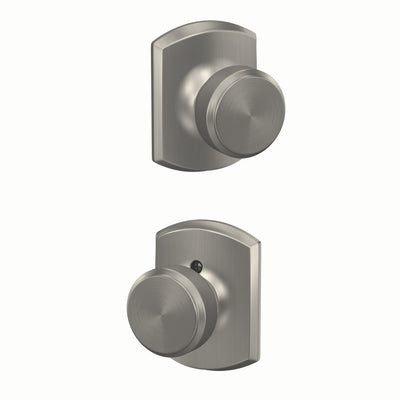 Schlage Bowery Knob Hall & Closet Lock Greenwich Trim