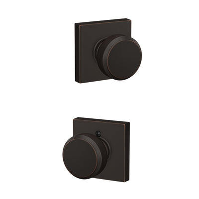 Schlage Bowery Knob Hall & Closet Lock Collins Trim