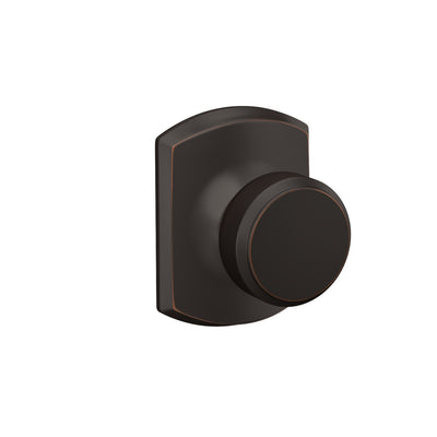 Schlage Bowery Knob Hall & Closet Lock Greenwich Trim