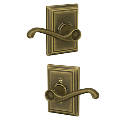 Schlage Flair Lever Hall & Closet Lock Addison Trim