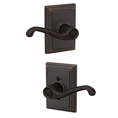 Schlage Flair Lever Hall & Closet Lock Addison Trim