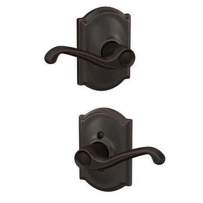 Schlage Flair Lever Hall & closet Lock Camelot Trim