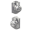 Schlage Georgian Knob Hall & Closet Lock Camelot Trim