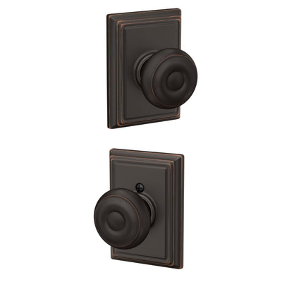 Schlage Georgian Knob Hall & Closet Lock Addison Trim