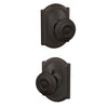 Schlage Georgian Knob Hall & Closet Lock Camelot Trim