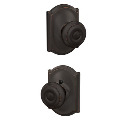 Schlage Georgian Knob Hall & Closet Lock Camelot Trim