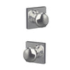 Schlage Plymouth Knob Hall & Closet Lock Collins Trim