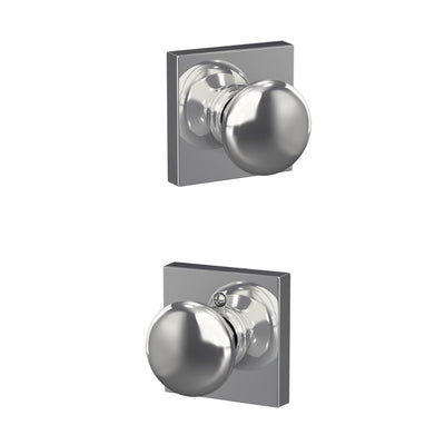 Schlage Plymouth Knob Hall & Closet Lock Collins Trim