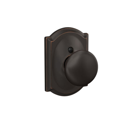 Schlage Plymouth Knob Non-Turning Lock Camelot Trim