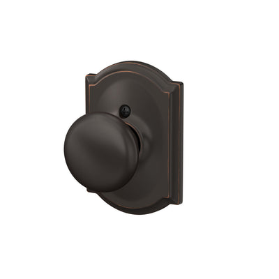 Schlage Plymouth Knob Non-Turning Lock Camelot Trim