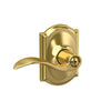 Schlage Accent Lever Bed & Bath Lock Camelot Trim