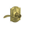 Schlage Accent Lever Bed & Bath Lock Camelot Trim