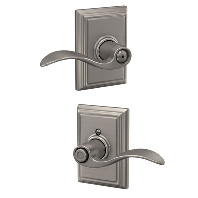 Schlage Accent Lever Bed & Bath Lock Addison Trim