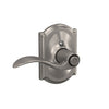 Schlage Accent Lever Bed & Bath Lock Camelot Trim