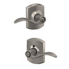 Schlage Accent Lever Bed & Bath Lock Greenwich Trim