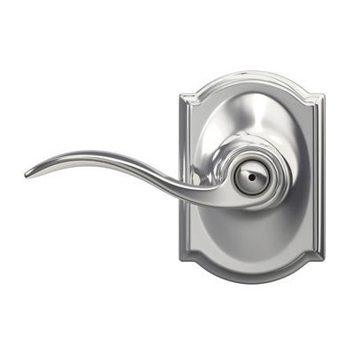 Schlage Accent Lever Bed & Bath Lock Camelot Trim