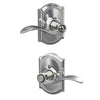 Schlage Accent Lever Bed & Bath Lock Camelot Trim