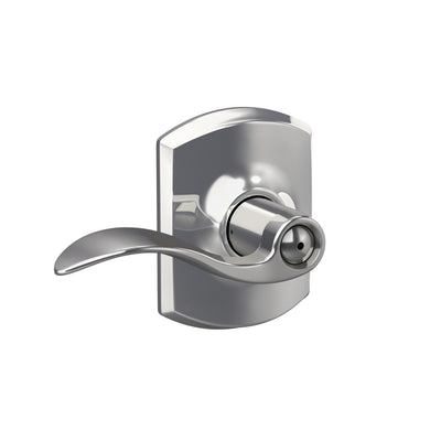 Schlage Accent Lever Bed & Bath Lock Greenwich Trim