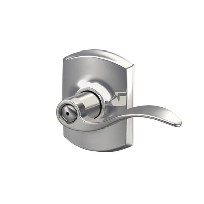 Schlage Accent Lever Bed & Bath Lock Greenwich Trim