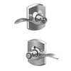 Schlage Accent Lever Bed & Bath Lock Greenwich Trim