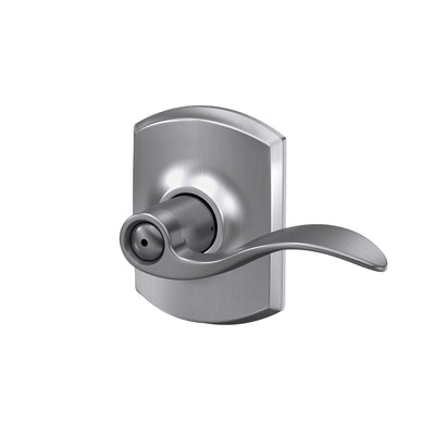 Schlage Accent Lever Bed & Bath Lock Greenwich Trim