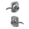 Schlage Accent Lever Bed & Bath Lock Greenwich Trim