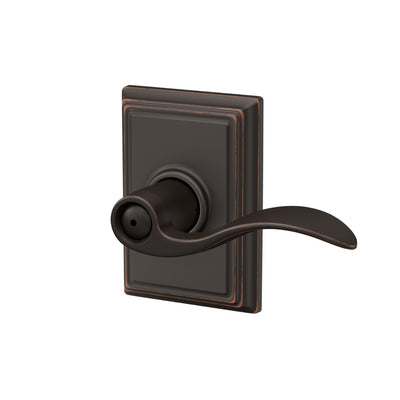 Schlage Accent Lever Bed & Bath Lock Addison Trim