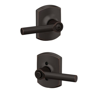 Schlage Broadway Lever Bed & Bath Lock Greenwich Trim