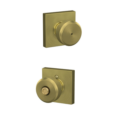 Schlage Bowery Knob Bed & Bath Lock Collins Trim