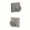 Schlage Bowery Knob Bed & Bath Lock Upland Trim