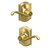 Schlage Flair Lever Bed & Bath Lock Camelot Trim