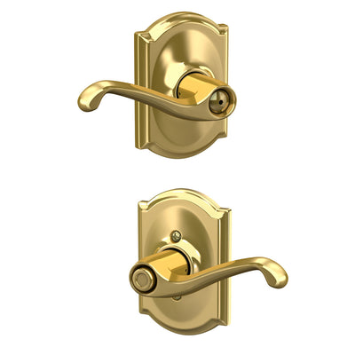 Schlage Flair Lever Bed & Bath Lock Camelot Trim