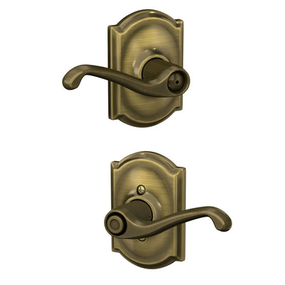 Schlage Flair Lever Bed & Bath Lock Camelot Trim