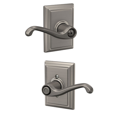 Schlage Flair Lever Bed & Bath Lock Addison Trim