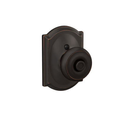 Schlage Georgian Knob Bed & Bath Lock Camelot Trim