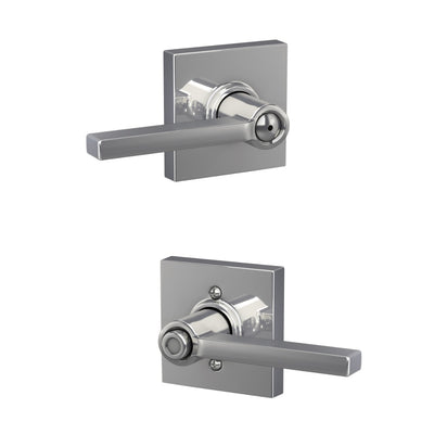 Schlage Latitude Lever Bed & Bath Lock Collins Trim