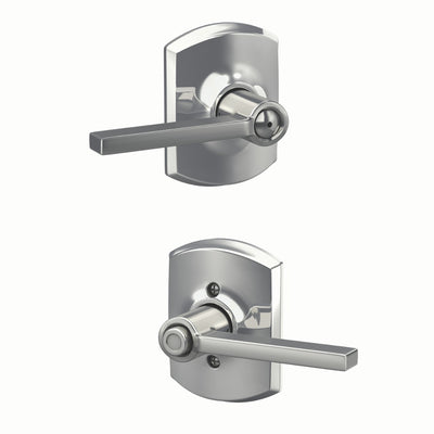 Schlage Latitude Lever Bed & Bath Lock Greenwich Trim