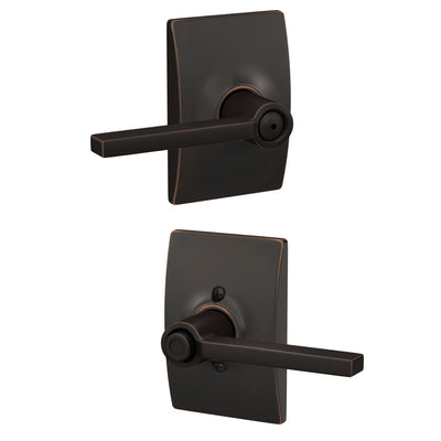 Schlage Latitude Lever Bed & Bath Lock Century Trim