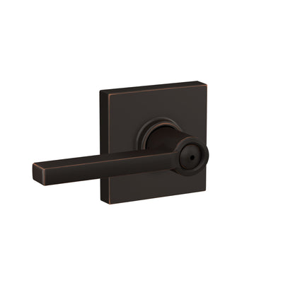 Schlage Latitude Lever Bed & Bath Lock Collins Trim