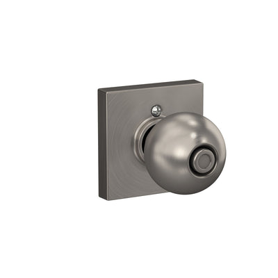 Schlage Orbit Knob Bed & Bath Lock Collins Trim