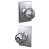 Schlage Orbit Knob & Bath Lock Century Trim