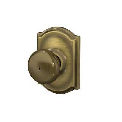 Schlage Plymouth Knob Bed & Bath Lock Camelot Trim