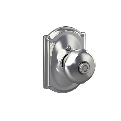 Schlage Plymouth Knob Bed & Bath Lock Camelot Trim