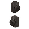 Schlage Plymouth Knob Bed & Bath Lock Camelot Trim