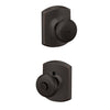 Schlage Plymouth Knob Bed & Bath Lock Greenwich Trim